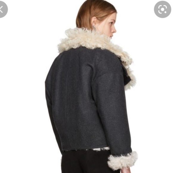 Isabel Marant Berit Shearling Lined pea coat. - Picture 3 of 12